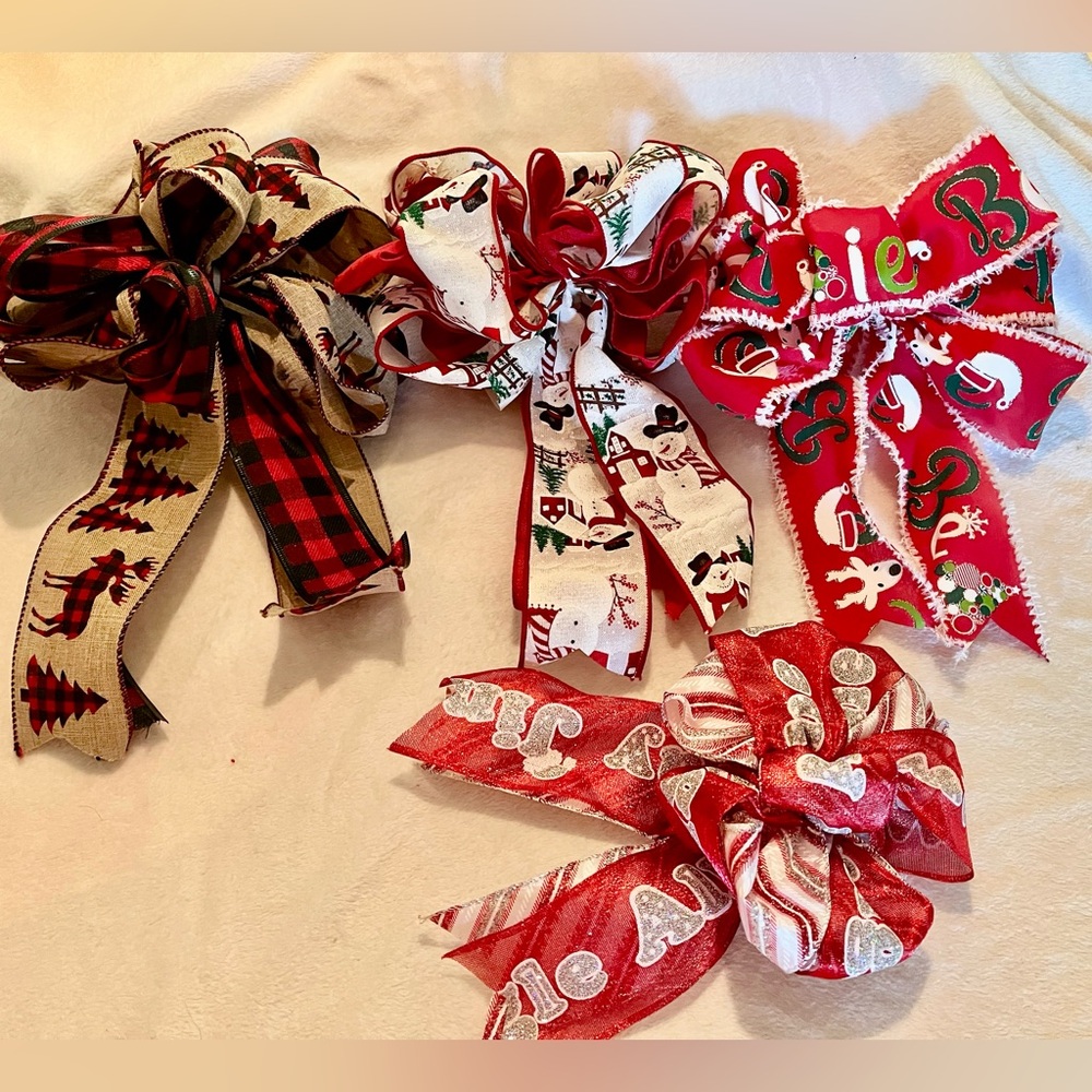 Handmade Christmas Bow Set